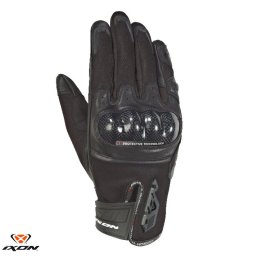 Manusi moto piele Ixon RS Rise Air MS - barbati, vara, sport, degete tactile, negru