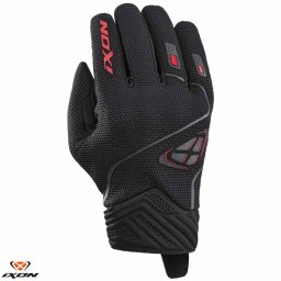 Manusi moto Ixon Roadster Hurricane 2 MS - barbati, vara, street, degete tactile, negru/rosu