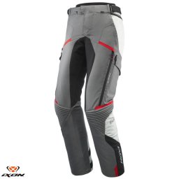 Pantaloni moto Ixon Midgard MS - barbati, all season, impermeabili, touring/adventure, gri/negru/rosu