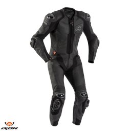 Costum moto Ixon Vendetta Evo barbati vara piele negru