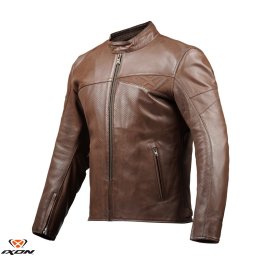 Geaca moto piele Ixon Cranky Air MS - barbati, vara, urban/heritage, maro