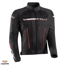 Geaca moto Ixon T-Rex MS - barbati, all season, impermeabila, roadster/racing, negru/alb/rosu