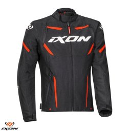 Geaca moto Ixon Striker MS - barbati, vara, impermeabila, roadster/racing, negru/alb/rosu