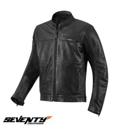 Geaca moto piele Seventy Degrees SD-JL4 Legend Classic - barbati, vara, urban/cafe racer, negru