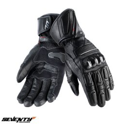 Manusi moto piele Seventy Degrees SD-R11 - barbati, iarna, impermeabile, racing, negru