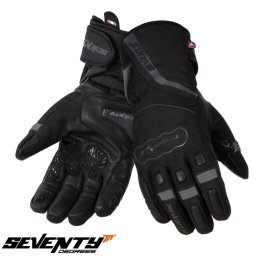 Manusi moto piele Seventy Degrees SD-T7 Gobi - barbati, iarna, impermeabile, touring, negru/gri