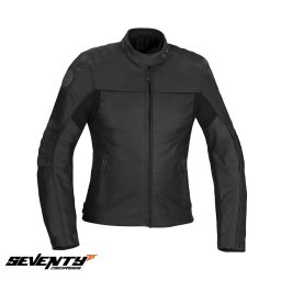 Geaca moto piele Seventy Degrees SD-JL3 - dama, vara, impermeabila, urban/touring, negru