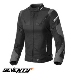 Geaca moto Seventy Degrees SD-JR71 - dama, all season, impermeabila, racing, negru/gri