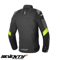 Geaca moto Seventy Degrees SD-JR69 - barbati, all season, impermeabila, racing, negru/galben fluor