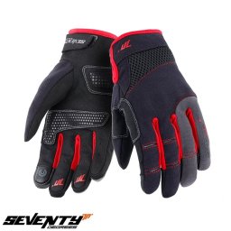 Manusi moto Seventy Degrees SD-C48 - barbati, vara, urban, degete tactile, negru/rosu