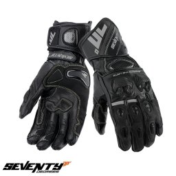Manusi moto piele Seventy Degrees SD-R12 - barbati, vara, racing, negru