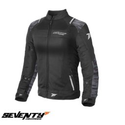 Geaca moto Seventy Degrees SD-JR54 - dama, vara, sport/racing/adventure, negru