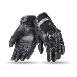 Manusi moto piele Seventy Degrees SD-N32 - barbati, vara, racing/naked, negru/gri