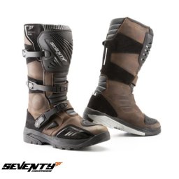 Ghete moto Seventy Degrees SD-BA4 - unisex, touring/adventure, maro
