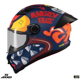 Casca Axxis Fenix Angry Face - Integrală, rosu mat, ECE 22.06
