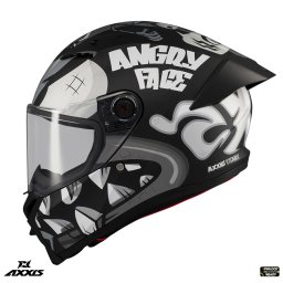 Casca Axxis Fenix Angry Face - Integrală, negru mat, ECE 22.06