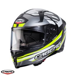 Casca Caberg Avalon X SV Kira - Integrală, negru/gri/galben fluor mat, Ochelari soare incluși, ECE 22.06