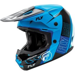 Casca Fly Racing KINETIC - Cross enduro, negru/alb/albastru, ECE 22.06