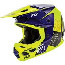 Casca Fly Racing KINETIC - Cross enduro, negru/albastru, ECE 22.06