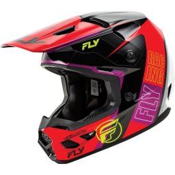 Casca Fly Racing KINETIC - Cross enduro, negru/alb/rosu, ECE 22.06