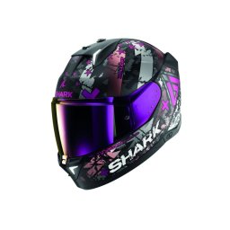 Casca SHARK SKWAL i3 HELLCAT - Integrală, mat negru/gri/mat/roz/alb, Ochelari soare incluși