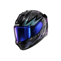 Casca SHARK D-SKWAL 3 BLAST-R - Integrală, negru/gri/mov lucios, Ochelari soare incluși