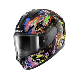 Casca SHARK RIDILL 2 RAGING BEAST - Integrală, negru/albastru/roz/mov/galben, Ochelari soare incluși