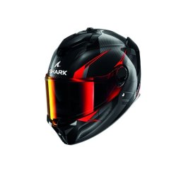 Casca SHARK SPARTAN GT PRO KULTRAM CARBON - Integrală, negru/rosu lucios, Ochelari soare incluși