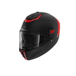 Casca SHARK SPARTAN RS BLANK SP - Integrală, negru mat/rosu