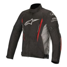 Geaca moto Alpinestars GUNNER v2 WATERPROOF JACKET - barbati, iarna/all season, impermeabila, street, gri/negru/rosu