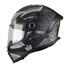 Casca MT Helmets Stinger 2 Kids Tagger - Integrală, negru mat, ECE 22.06