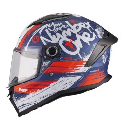 Casca MT Helmets Stinger 2 Kids Rocket - Integrală, albastru/rosu mat, ECE 22.06