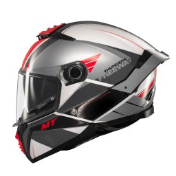 Casca MT Helmets Thunder 4 SV Freeway - Integrală, gri lucios, Ochelari soare incluși, ECE 22.06