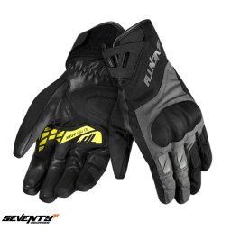 Manusi moto Seventy Degrees SD-T55 Atak - barbati, impermeabile, touring/adventure, negru/galben