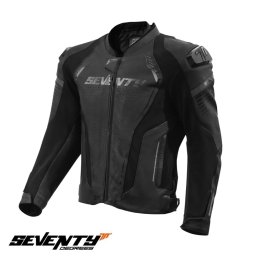 Geaca moto piele Seventy Degrees SD-JL24 Spoiler - barbati, all season, impermeabila, sport, negru