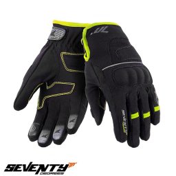 Manusi moto Seventy Degrees SD-C45 - dama, impermeabile, touring, negru/galben