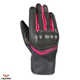 Manusi moto piele Ixon RS Launch LS - dama, degete tactile, negru