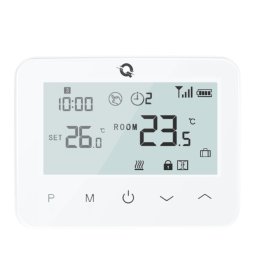 Termostat suplimentar wireless Quicksmart Q20 pentru control încălzire în pardoseală, Alb