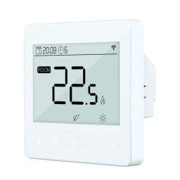 Termostat cu fir Quicksmart Q40 WiFi, pentru centrală termică și încălzire în pardoseală, montaj în doză, Alb