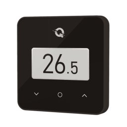 Termostat suplimentar wireless Quicksmart Q30 pentru control încălzire în pardoseală, Negru