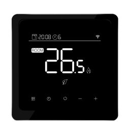 Termostat cu fir Quicksmart Q40 WiFi, pentru centrală termică și încălzire în pardoseală, montaj în doză, Negru