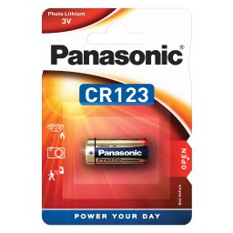 Baterie litiu Panasonic CR123A 3V 1550mAh, blister 1 buc