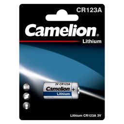 Baterie litiu CR123A 3V 1480mAh Camelion, blister 1 buc
