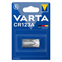 Baterie litiu Varta CR123A 3V 1430mAh, blister 1 buc, BA085164