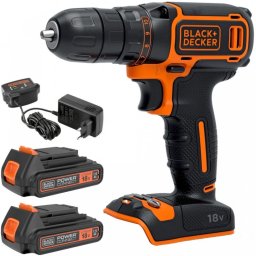 BLACK AND DECKER BDCDC18B-QW 18V akkus burghiu + 2x1.5Ah akku + încărcător