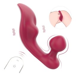Sex HD Chomper - vibrator clitoridian și anal - roșu