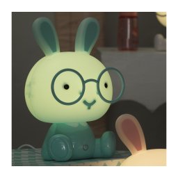 ONLI - Lampă de noapte reglabilă pentru copii PUPPIES LED/3W/230V 22 cm iepuraș/albastru