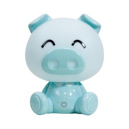 ONLI - Lampă de veghe LED reglabilă pentru copii PUPPIES, LED/3W/230V, 19 cm, porcușel/albastru