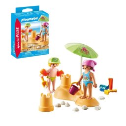 Playmobil - Figurine copii cu castel de nisip