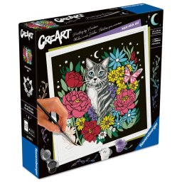 Ravensburger - CreArt pictura pe numere pentru adulti editie Pixie Cold pisica
